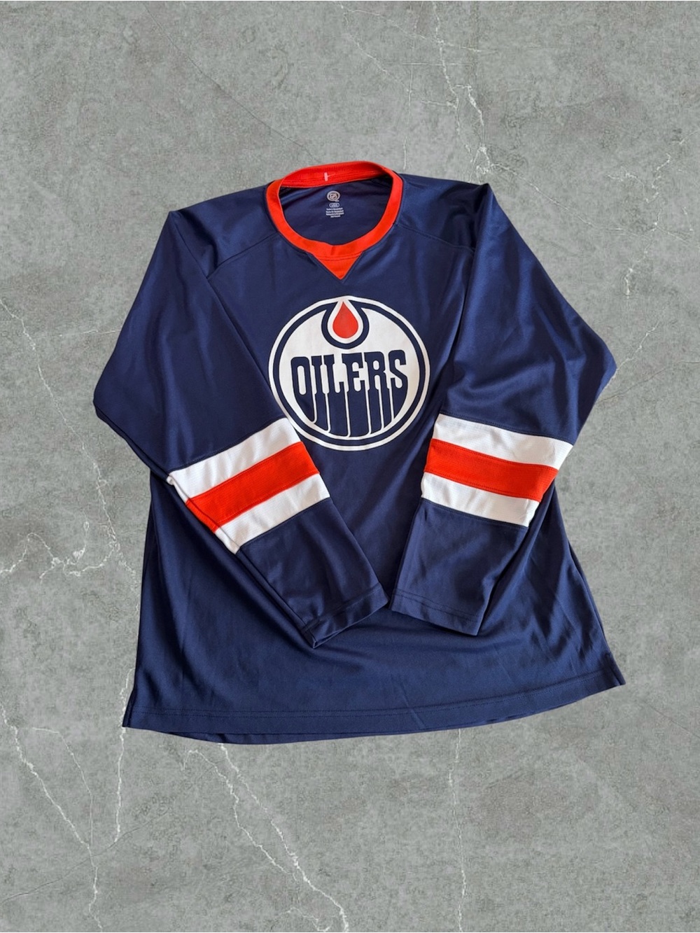 Edmonton Oilers Navy Blue Hockey Jersey